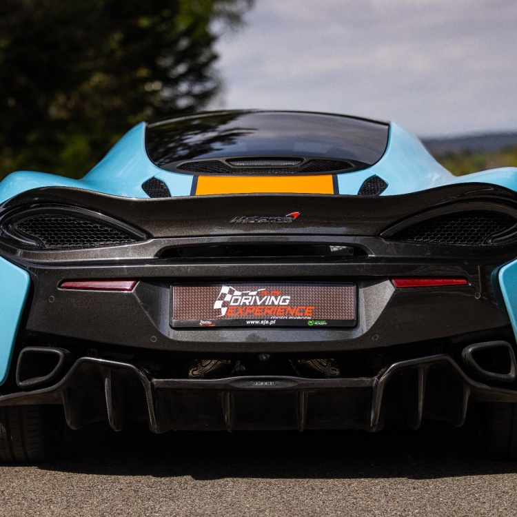 McLaren 570GT  niebiesko-pomarańczowy  tył