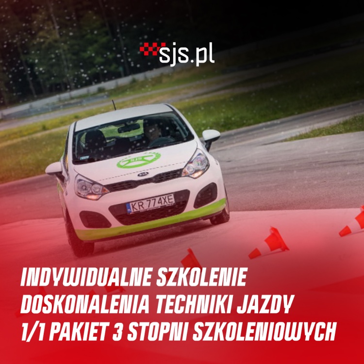 Indywidualne szkolenie doskonalenia techniki jazdy 1/1 Pakiet 3 stopni szkoleniowych