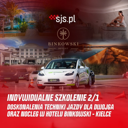 Indywidualne szkolenie 2/1 bezpiecznej jazdy oraz nocleg w Hotelu Binkowski - Kielce
