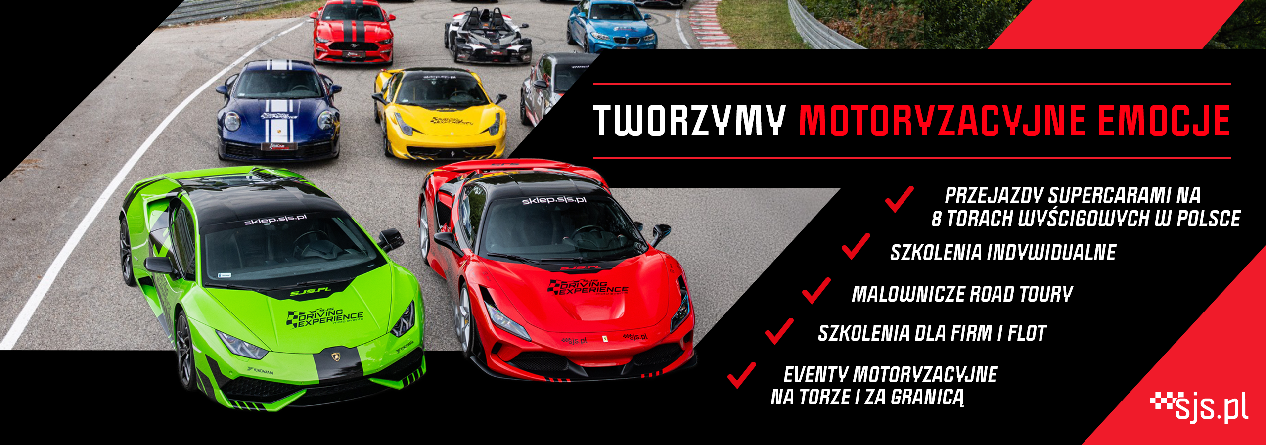 sjs eventy motoryzacyjne, szkolenia i przejazdy po torze 